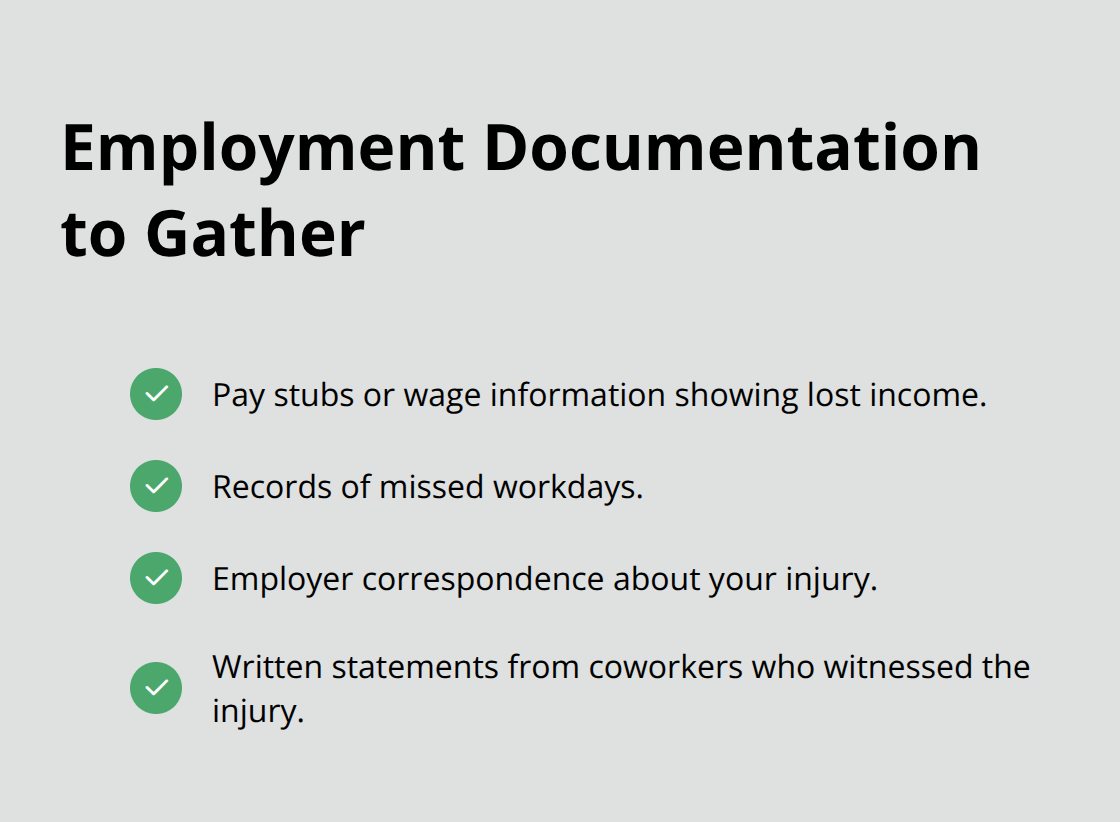 Checklist of employment documents to support your Ohio BWC claim. - BWC claim hearing Ohio