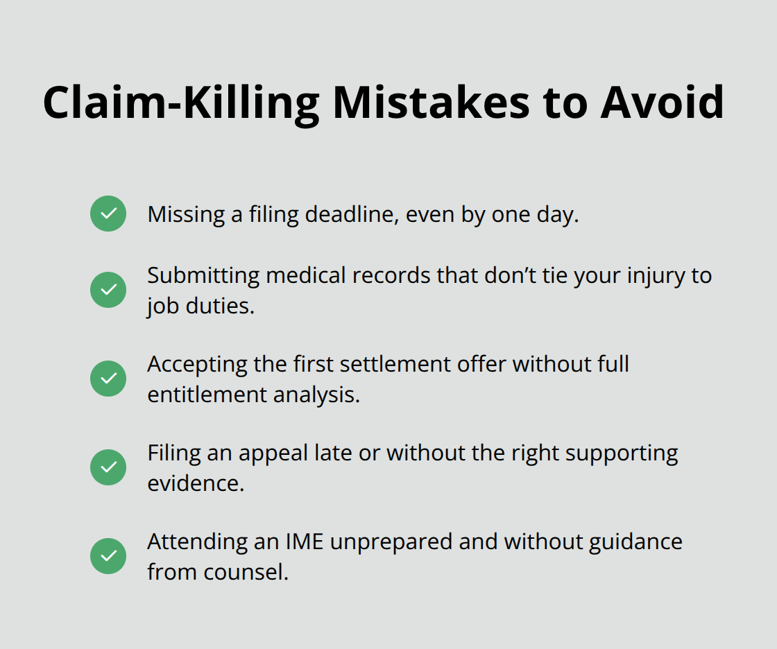 Checklist of common errors that can destroy Ohio workers’ compensation claims. - cleveland injury attorney