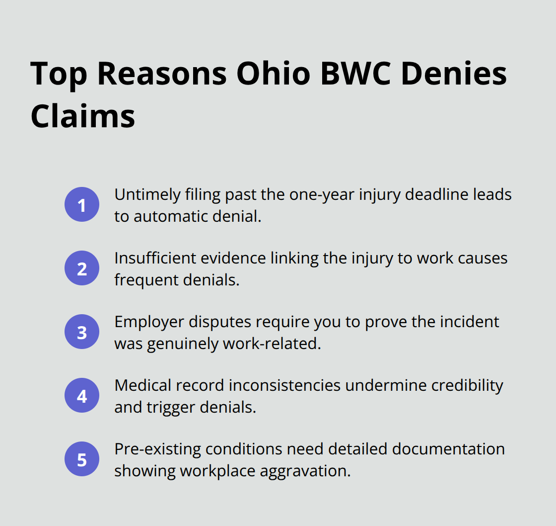 Common denial triggers in Ohio workers’ compensation claims