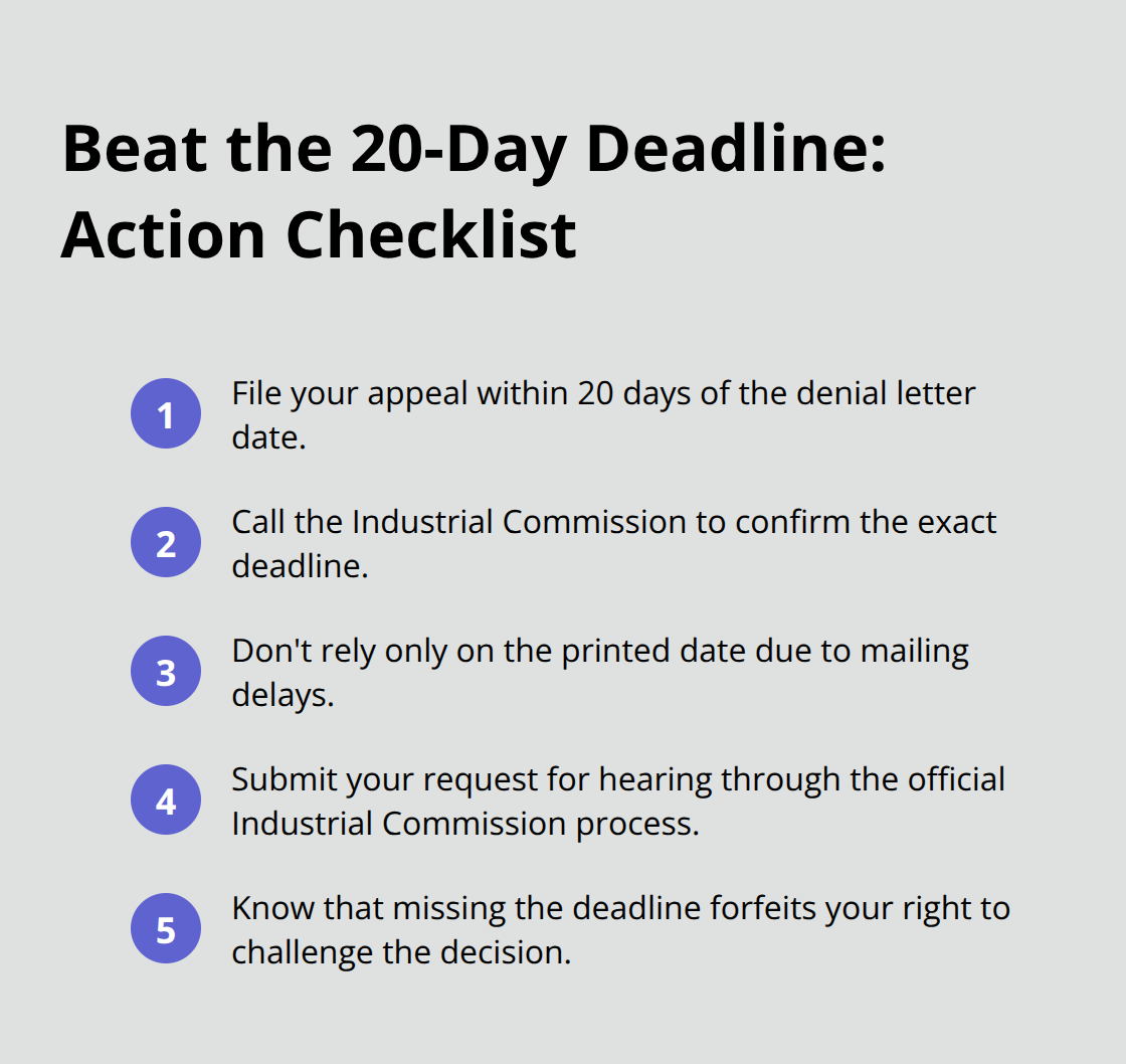 Five quick steps to meet Ohio’s 20-day appeal deadline and avoid forfeiting your rights. - Medical benefits denial Ohio
