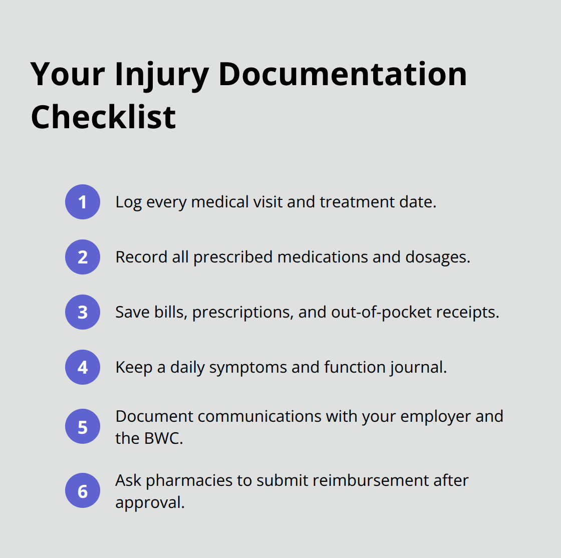 What to record for Ohio BWC medical claims - Medical benefits Ohio BWC