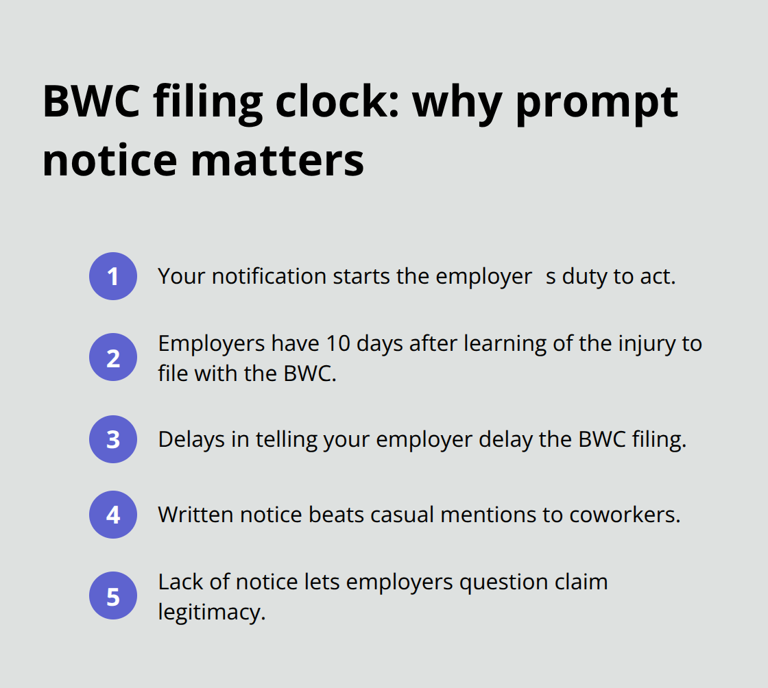 How your notification triggers and impacts the employers 10-day BWC filing deadline - Ohio BWC notification requirements