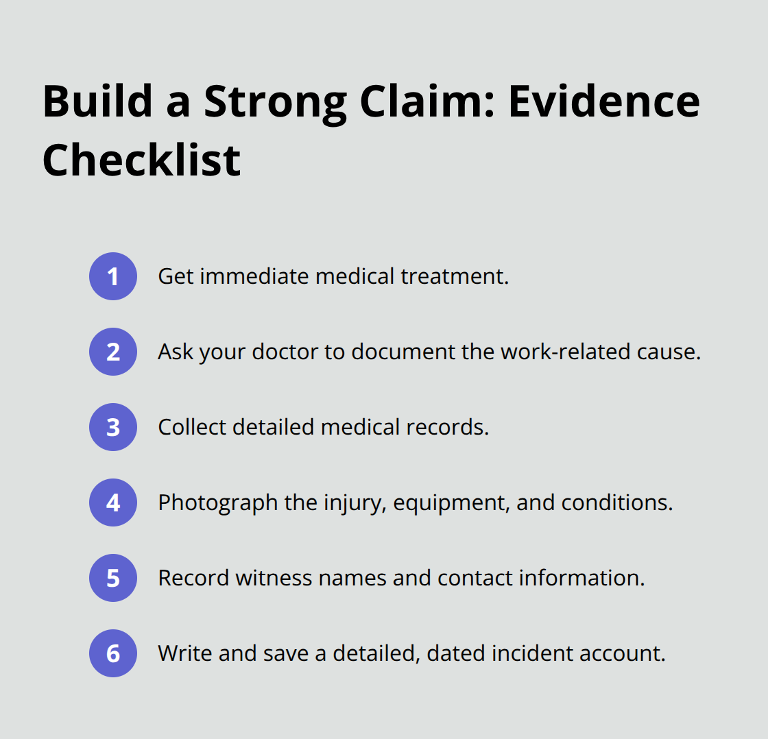 Compact checklist of evidence to strengthen an Ohio workers’ compensation claim - Work injury rights Ohio