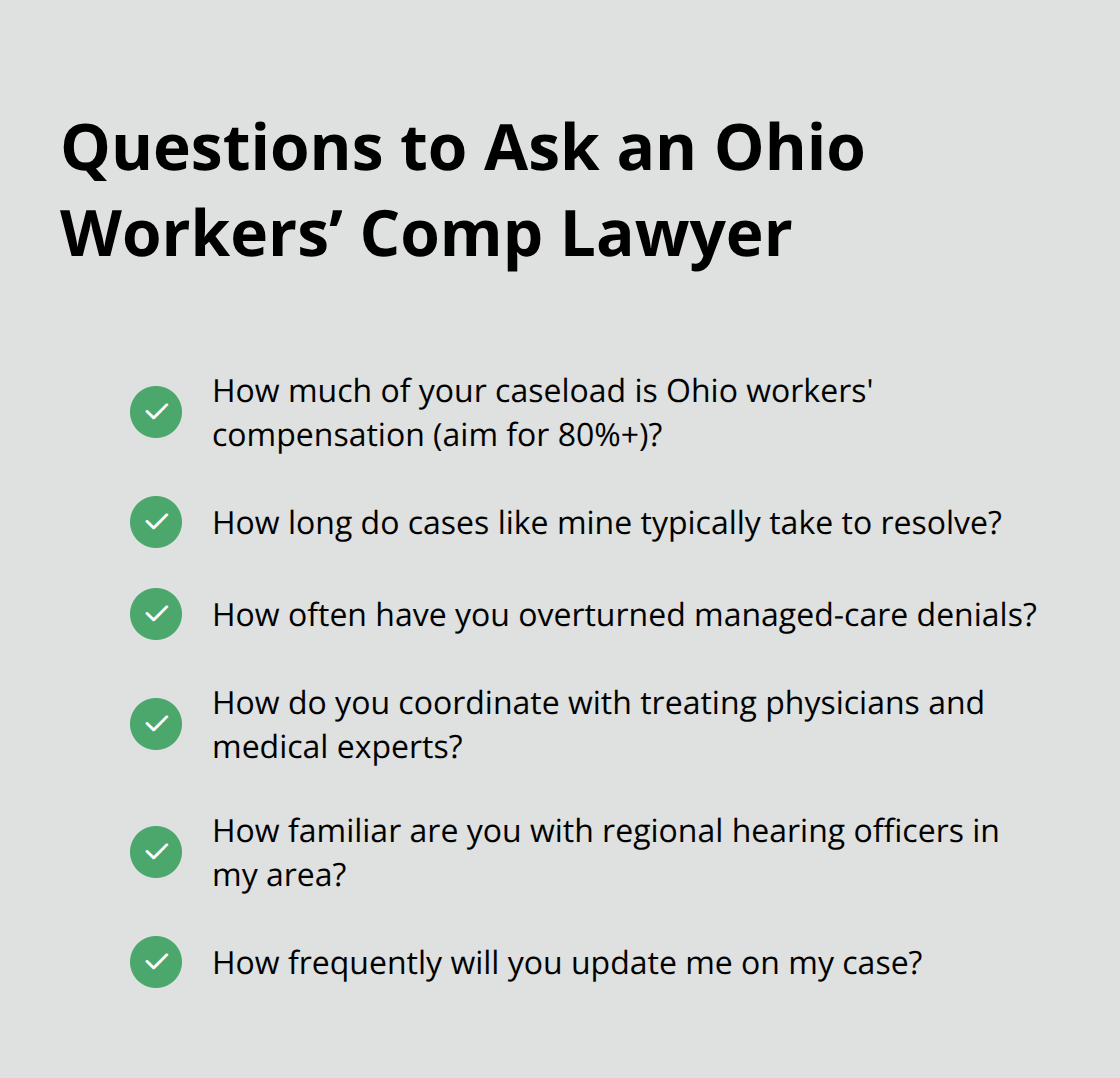 Checklist of smart questions for evaluating an Ohio workers’ compensation attorney - Workplace injury lawyer Ohio